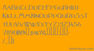 Peakesquat ffy font – Gray Fonts On Orange Background