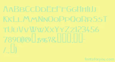 Peakesquat ffy font – Green Fonts On Yellow Background