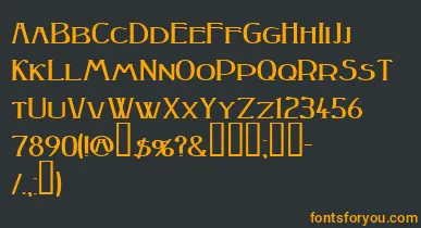 Peakesquat ffy font – Orange Fonts On Black Background