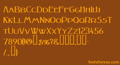 Peakesquat ffy font – Orange Fonts On Brown Background