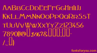 Peakesquat ffy font – Orange Fonts On Purple Background