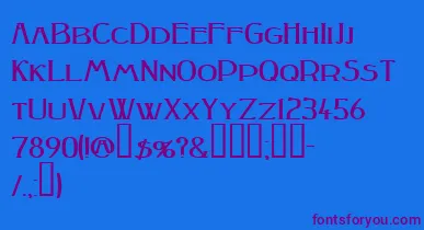 Peakesquat ffy font – Purple Fonts On Blue Background