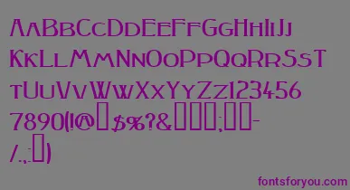 Peakesquat ffy font – Purple Fonts On Gray Background