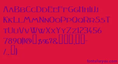 Peakesquat ffy font – Purple Fonts On Red Background