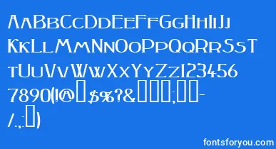 Peakesquat ffy font – White Fonts On Blue Background