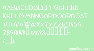 Peakesquat ffy font – White Fonts On Green Background