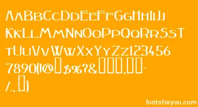 Peakesquat ffy font – White Fonts On Orange Background