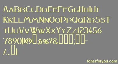 Peakesquat ffy font – Yellow Fonts On Gray Background