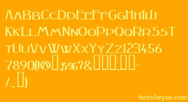 Peakesquat ffy font – Yellow Fonts On an Orange Background