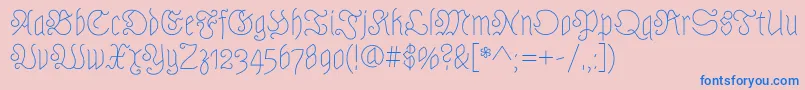 AstlochRegular Font – Blue Fonts on Pink Background