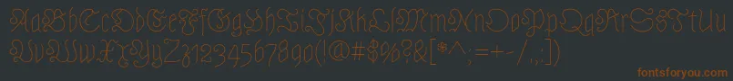AstlochRegular-fontti – ruskeat fontit mustalla taustalla