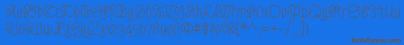 AstlochRegular Font – Brown Fonts on Blue Background