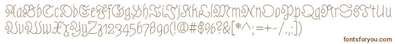 Шрифт AstlochRegular – коричневые шрифты на белом фоне