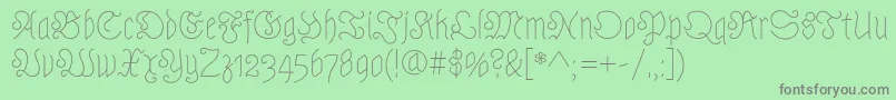 AstlochRegular Font – Gray Fonts on Green Background