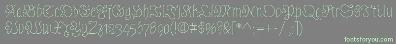 AstlochRegular-Schriftart – Grüne Schriften auf grauem Hintergrund