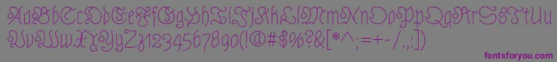 Шрифт AstlochRegular – фиолетовые шрифты на сером фоне