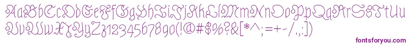 AstlochRegular Font – Purple Fonts on White Background