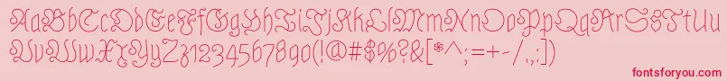 AstlochRegular Font – Red Fonts on Pink Background