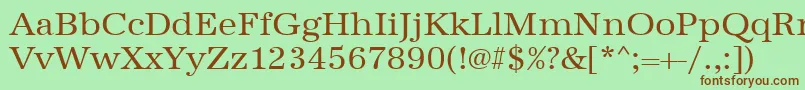 Urwantiquatwid Font – Brown Fonts on Green Background