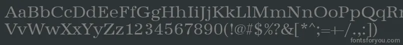 Urwantiquatwid Font – Gray Fonts on Black Background