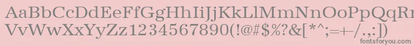 Urwantiquatwid Font – Gray Fonts on Pink Background
