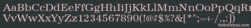 Urwantiquatwid Font – Pink Fonts on Black Background