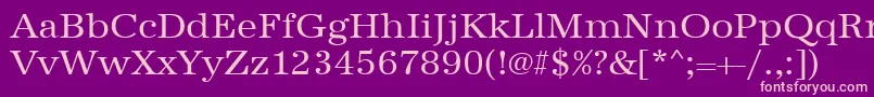 Urwantiquatwid Font – Pink Fonts on Purple Background