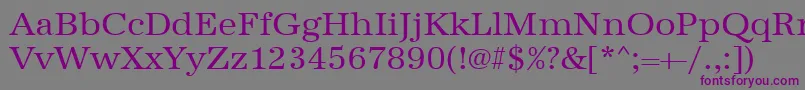 Urwantiquatwid Font – Purple Fonts on Gray Background