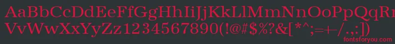 Urwantiquatwid Font – Red Fonts on Black Background