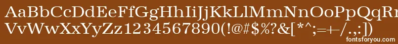 Urwantiquatwid Font – White Fonts on Brown Background