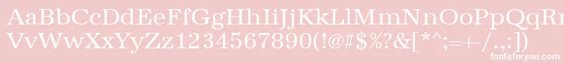 Urwantiquatwid Font – White Fonts on Pink Background