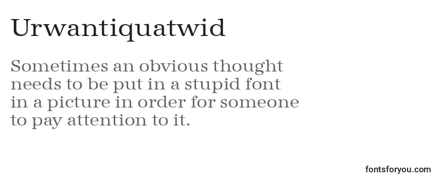 Review of the Urwantiquatwid Font
