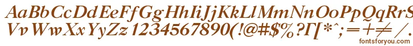 GazetatitulcBolditalic Font – Brown Fonts on White Background