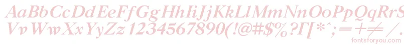 GazetatitulcBolditalic Font – Pink Fonts on White Background