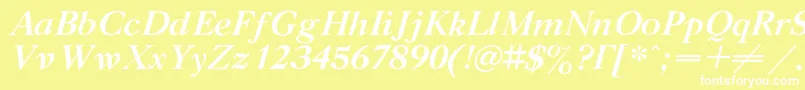 GazetatitulcBolditalic Font – White Fonts on Yellow Background