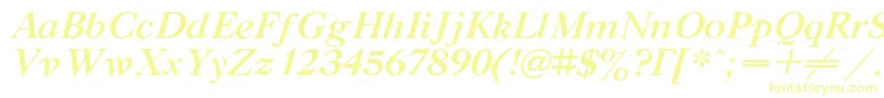 GazetatitulcBolditalic Font – Yellow Fonts on White Background