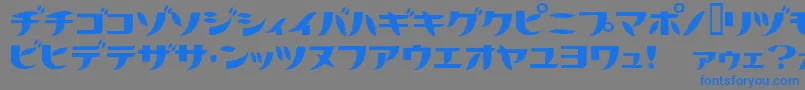 フォントCitrusfruits – 灰色の背景に青い文字