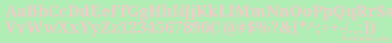 Droidserif ffy Font – Pink Fonts on Green Background