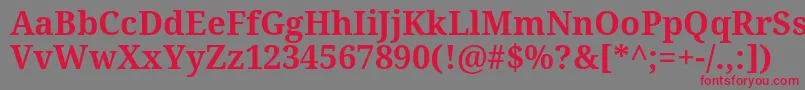 Droidserif ffy Font – Red Fonts on Gray Background