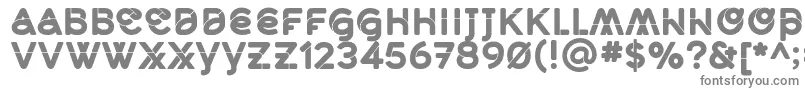 フォントMidcaseBlacksolid – 白い背景に灰色の文字