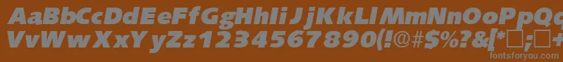 LansettedisplaysskItalic Font – Gray Fonts on Brown Background