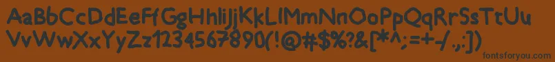 Шрифт Timkid – чёрные шрифты на коричневом фоне