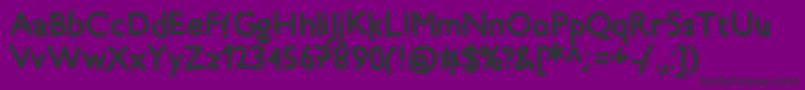 Fonte Timkid – fontes pretas em um fundo violeta