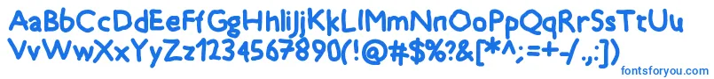 Шрифт Timkid – синие шрифты на белом фоне