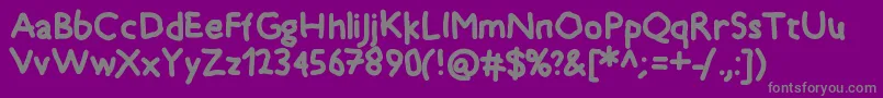 Timkid-fontti – harmaat kirjasimet violetilla taustalla