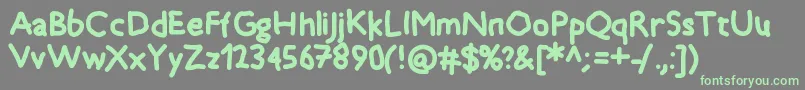 Шрифт Timkid – зелёные шрифты на сером фоне