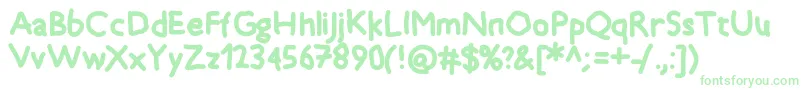 Шрифт Timkid – зелёные шрифты на белом фоне