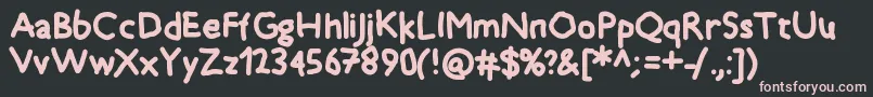Timkid Font – Pink Fonts on Black Background
