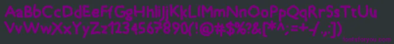 Шрифт Timkid – фиолетовые шрифты на чёрном фоне