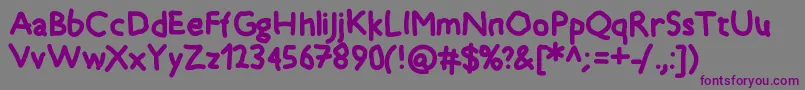 Шрифт Timkid – фиолетовые шрифты на сером фоне